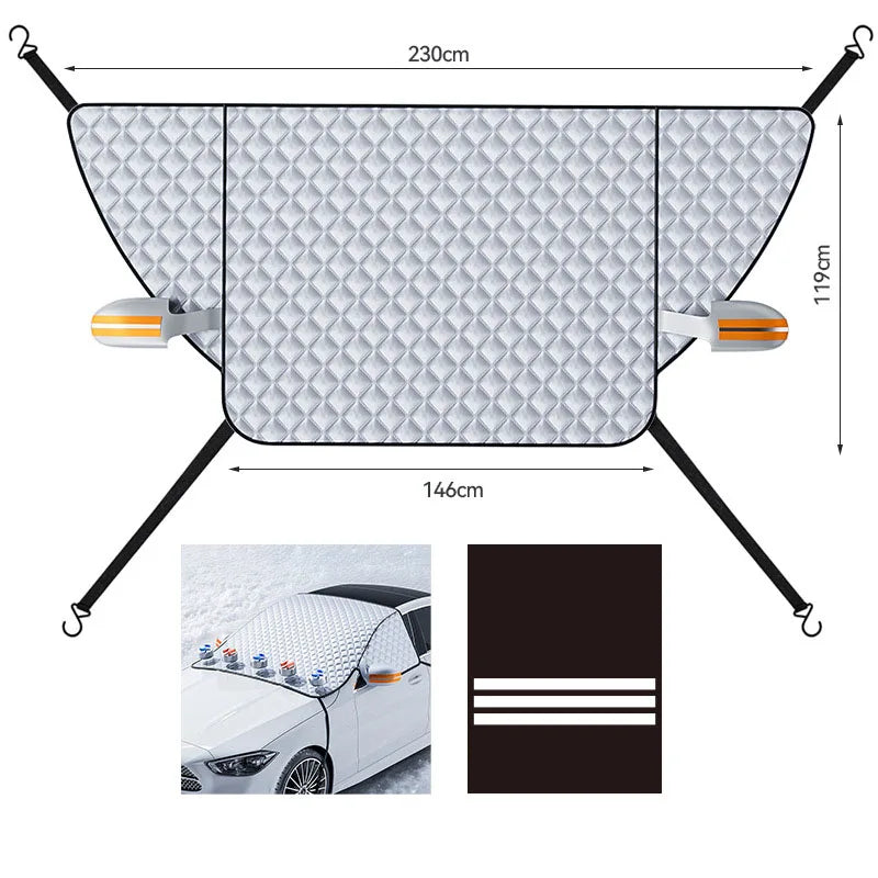 Magnetyczna Osłona Szyby 4w1 (Śnieg/Słońce)