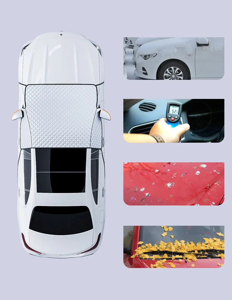 Magnetyczna Osłona Szyby 4w1 (Śnieg/Słońce)